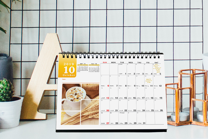 Desk Calendar (Hard Stand) - Monthly Planning  